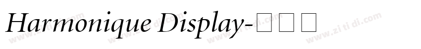 Harmonique Display字体转换
